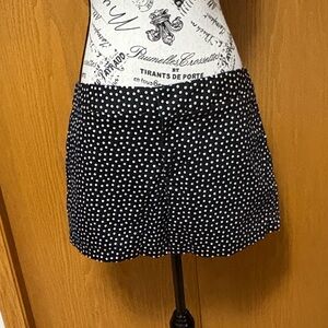 Cynthia Rowley Black and White Polka Dot Mini Shorts